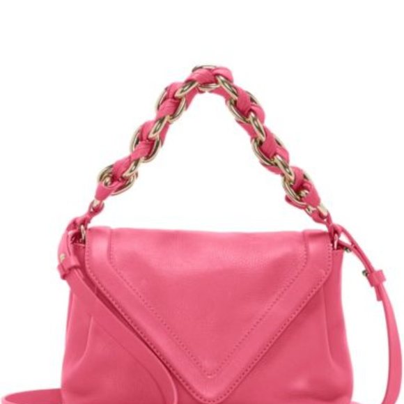 Vince Camuto Pink Leather Lyona Crossbody Purse